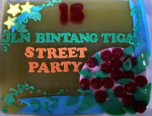 The Agar Agar showing the age of the street party, another tradition and highlight of the party